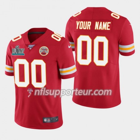 Maillot Homme Kansas City Chiefs Personnalisé Nike Rouge 2020 Super Bowl LIV